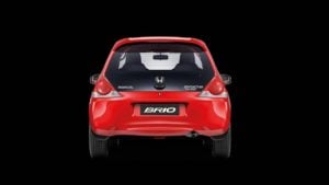 New 2016 honda brio facelift official images rear red