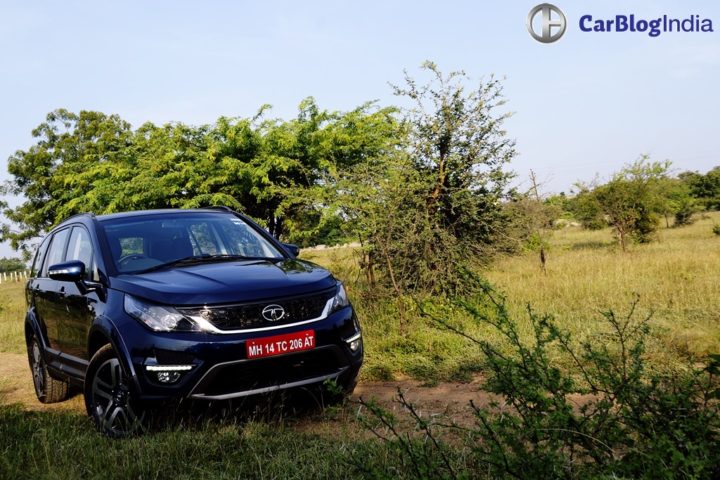 tata hexa test drive review images design front angle