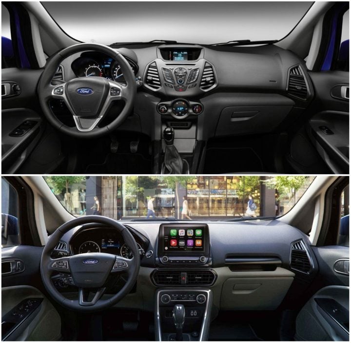 Ford EcoSport Old vs New Model Price, Specification, Feature Comparison ford-ecosport-old-vs-new-interiors