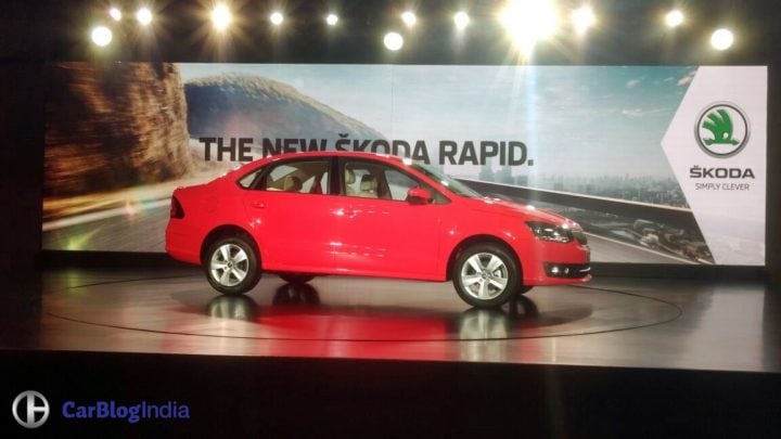 New skoda rapid launch india side
