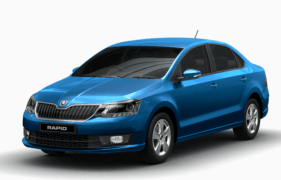 New skoda rapid official image colours silk blue