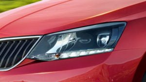 New skoda rapid official image headlight