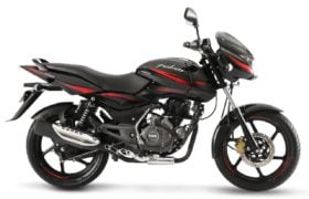 2017 Bajaj Pulsar 150 laser black side profile images