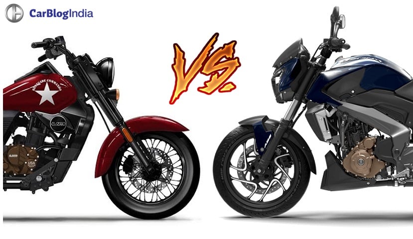 bajaj dominar 400 vs um renegade commando