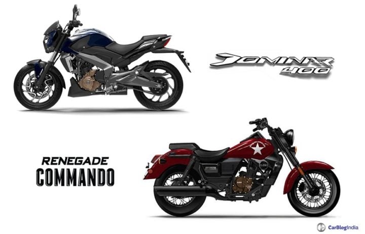 bajaj dominar 400 vs um renegade commando