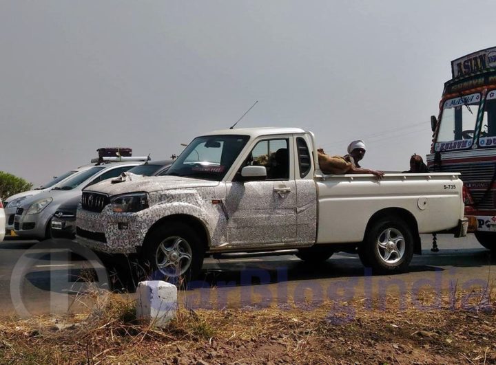 2017 mahindra scorpio getaway pick up spy shot