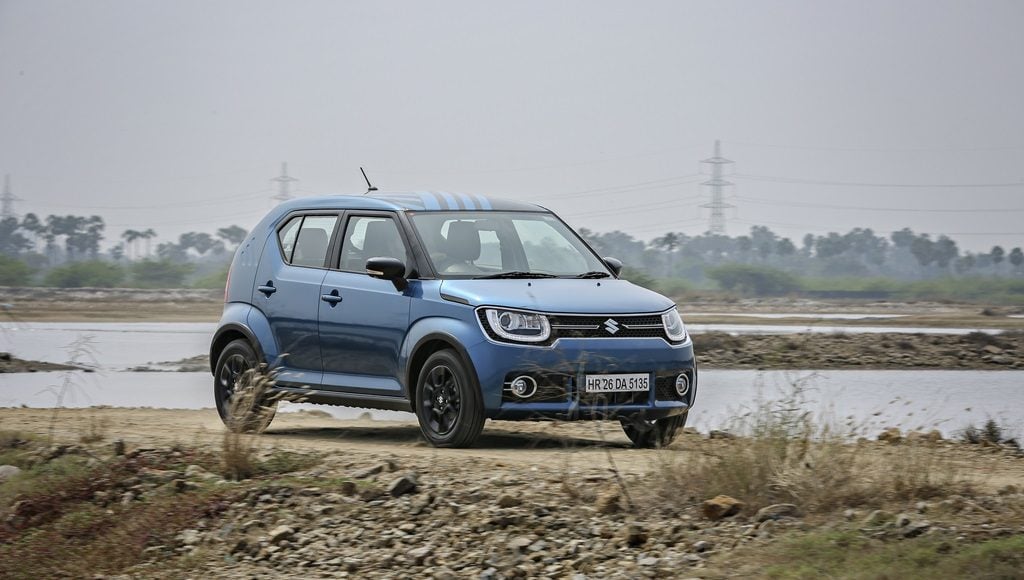maruti ignis test drive review images front angle