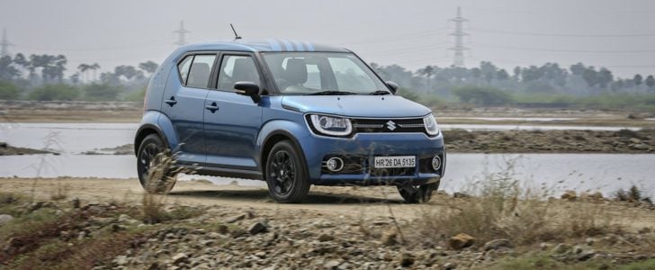 maruti ignis test drive review images front angle