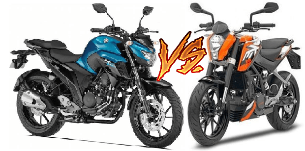 yamaha fz25 vs ktm duke 200 comparison images