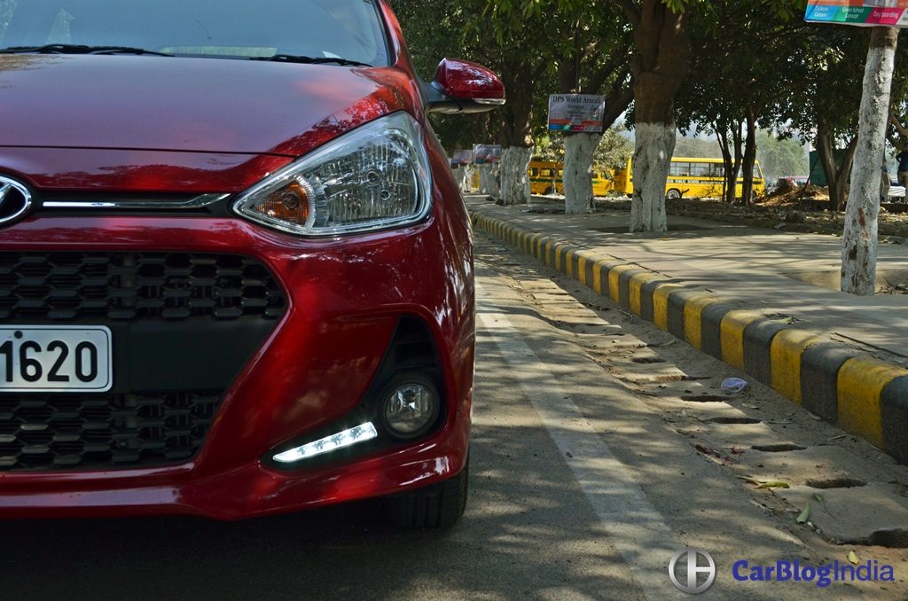 2017 hyundai grand i10 facelift test drive review LED DRLS