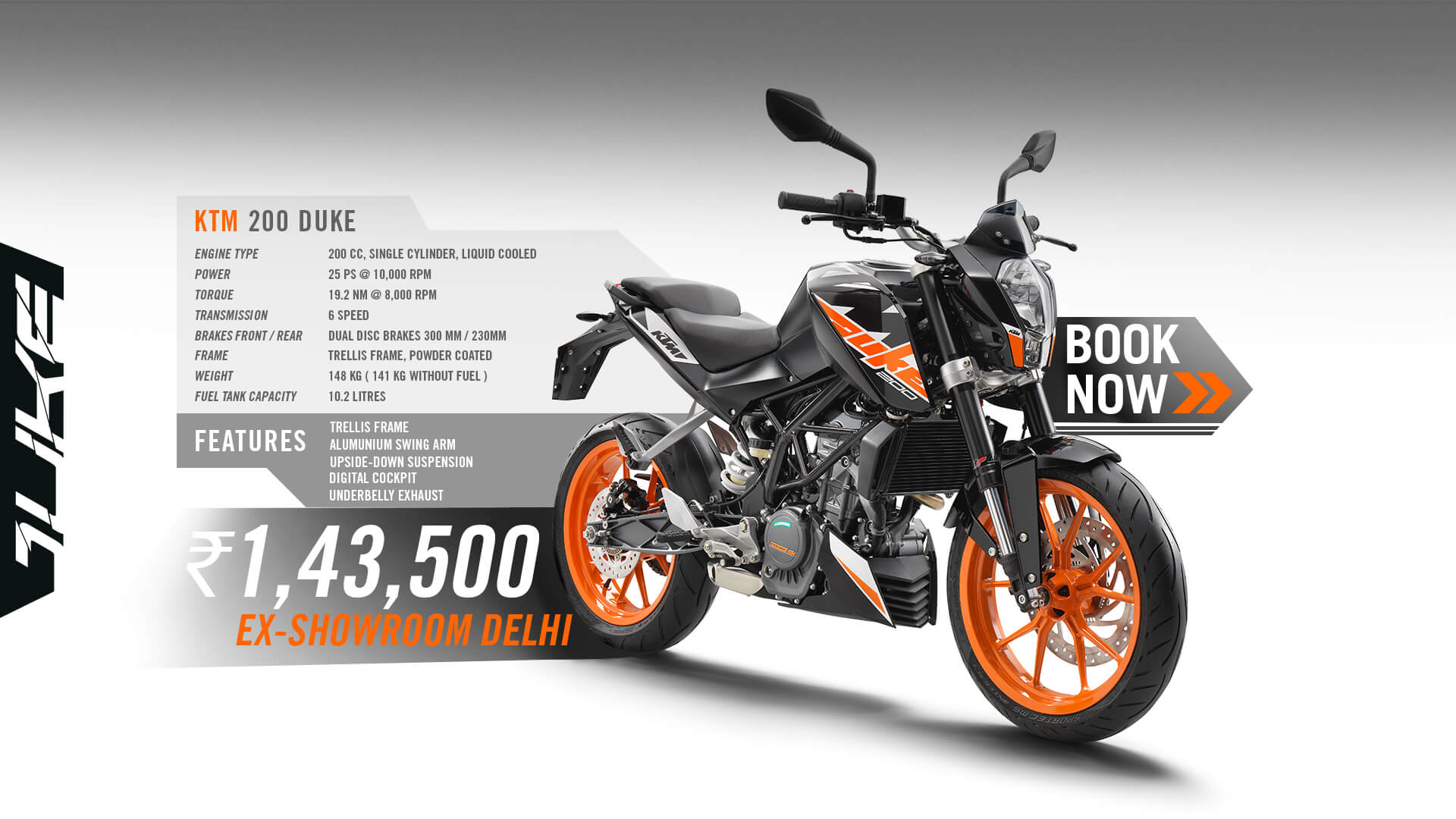 KTM 200 DUKE  LIGHT HEAVYWEIGHT  KTM