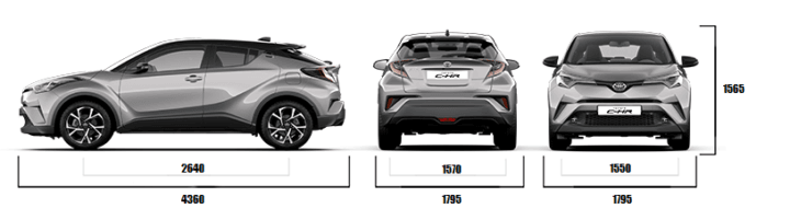 2017 toyota c hr india official image dimensions