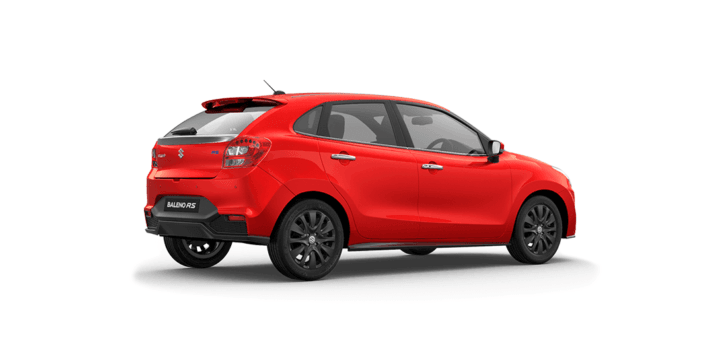 maruti baleno rs official image wallpaper rear angle red