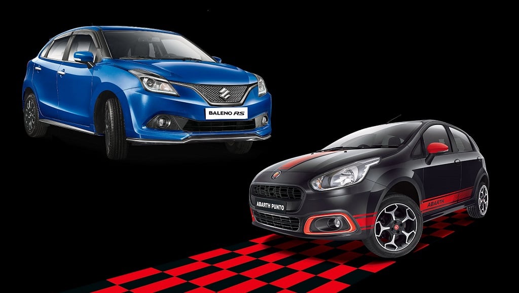 maruti baleno rs vs fiat punto abarth