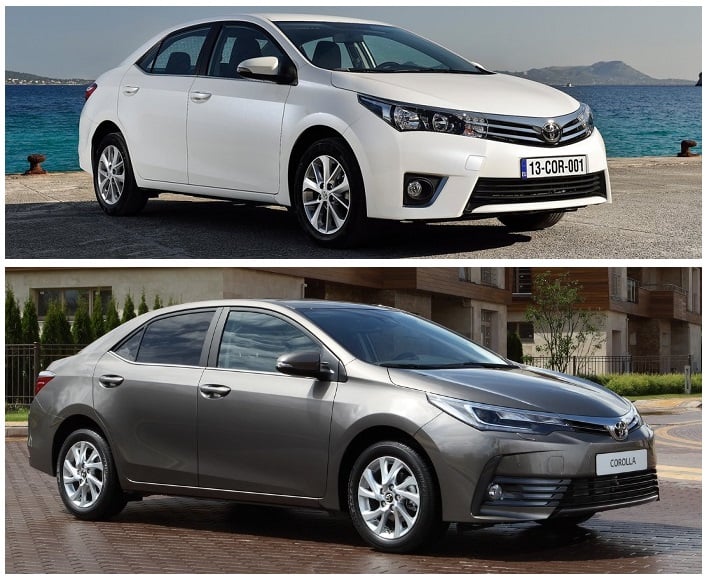 Toyota Corolla Altis Old Vs New Front Angle