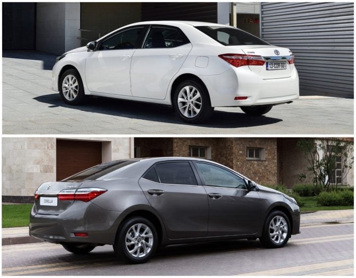 Toyota Corolla Altis Old Vs New Front Angle Rear Angle