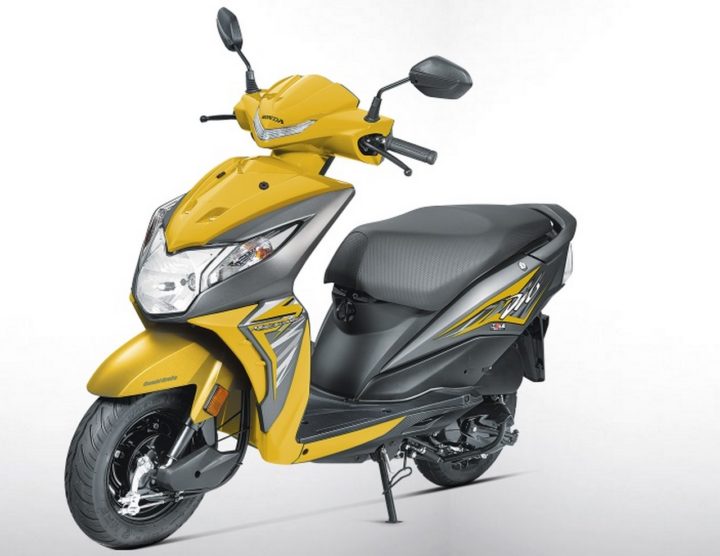 2017 honda dio images yellow colour