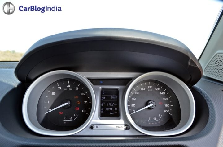 tata tigor test drive review images interior speedo console