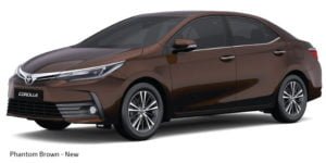 new toyota corolla altis 2017 colours phantom brown