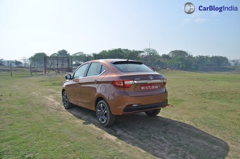 tata tigor review design rear angle