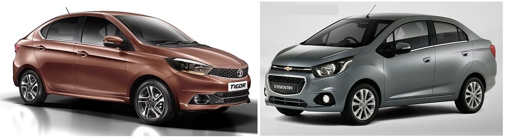 tata tigor vs chevrolet essentia