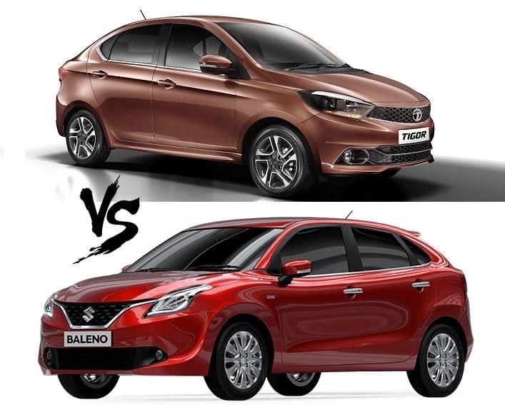 tata tigor vs maruti baleno comparison