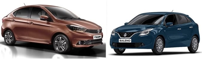 tata tigor vs maruti baleno comparison