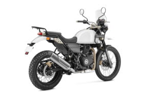 2017 royal enfield himalayan fuel injection white rear angle