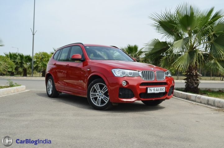 new car discounts on diwali 2017 - bmw x3 test drive review front angle