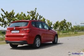 bmw x3 test drive review rear angle