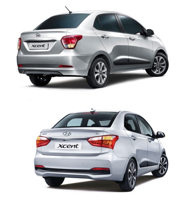 hyundai xcent old vs new