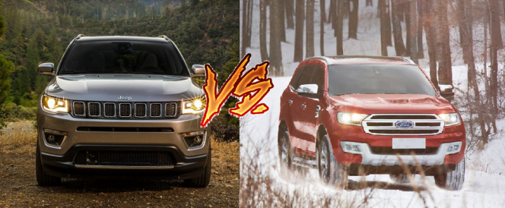 Jeep Compass vs Ford Endeavour Comparison of Price, Specifications,  Mileage, Dimensions