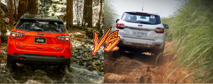 jeep compass vs ford endeavour comparison rear image