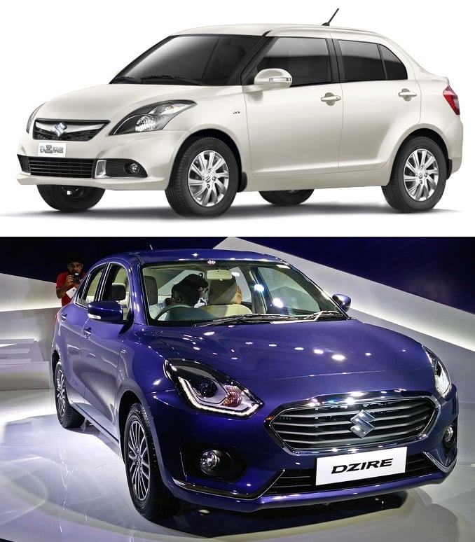 New 2017 Maruti Dzire vs Old Model