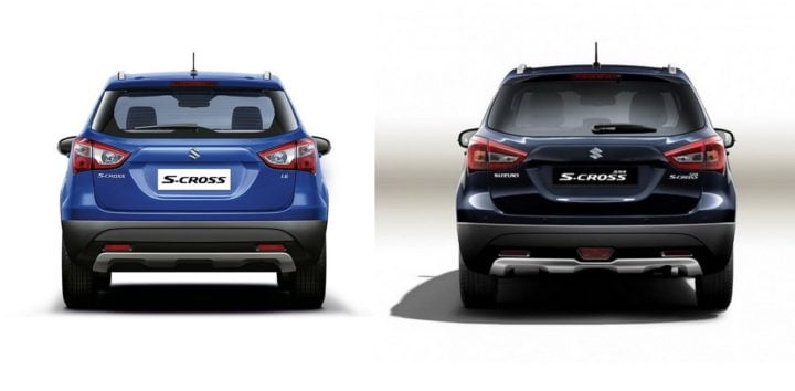 maruti s cross old vs new rear