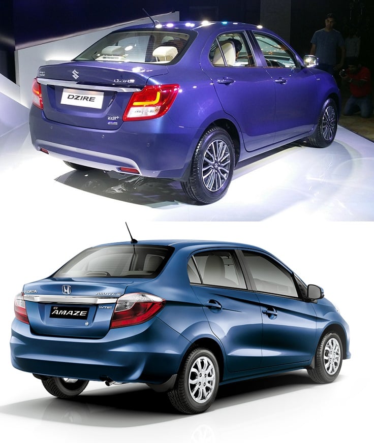 new 2017 maruti dzire vs honda amaze