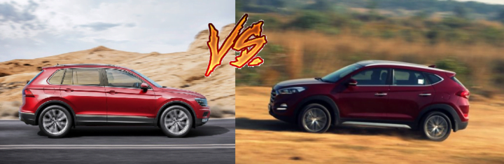 volkswagen tiguan vs hyundai tucson side profile