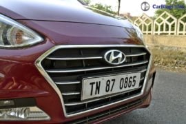 2017 hyundai xcent facelift test drive review grille