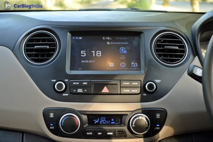 22017 hyundai xcent facelift test drive review touchscreen