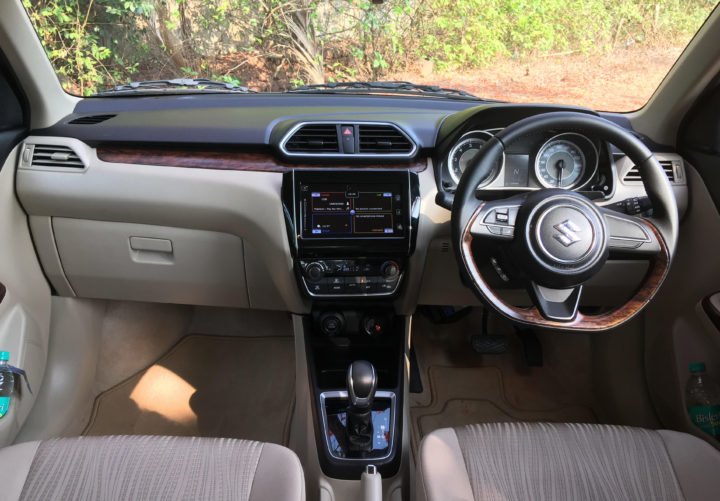 2017 maruti dzire interior dashboard