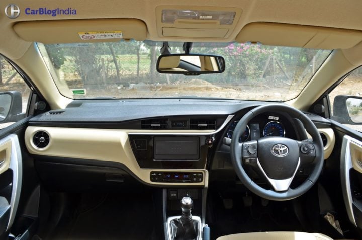 2017 toyota corolla altis test drive review interior dashboard