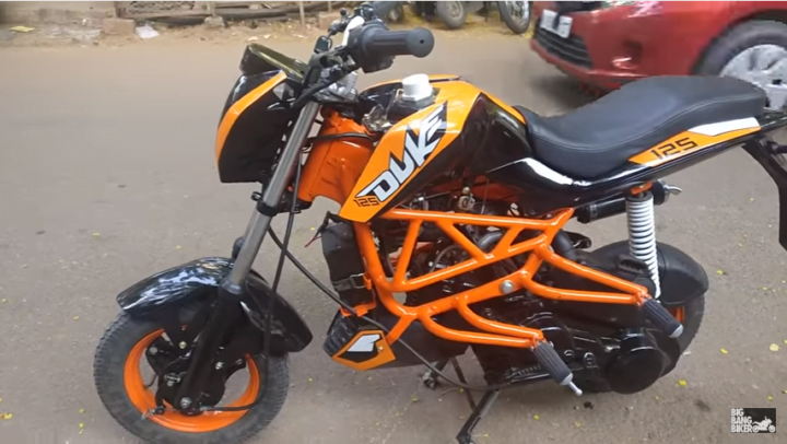 modified tvs scooty pep ktm duke 125 images