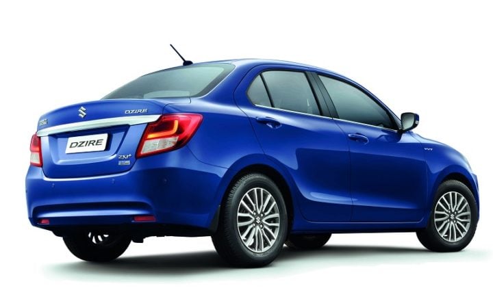 new 2017 maruti dzire rear angle