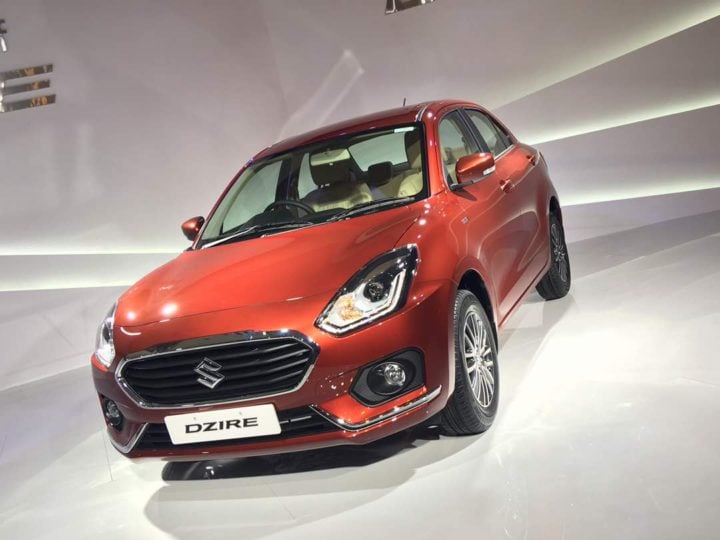 new look maruti dzire gallant red