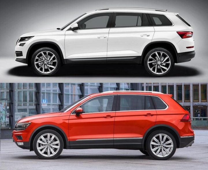 skoda kodiaq vs volkswagen tiguan comparison