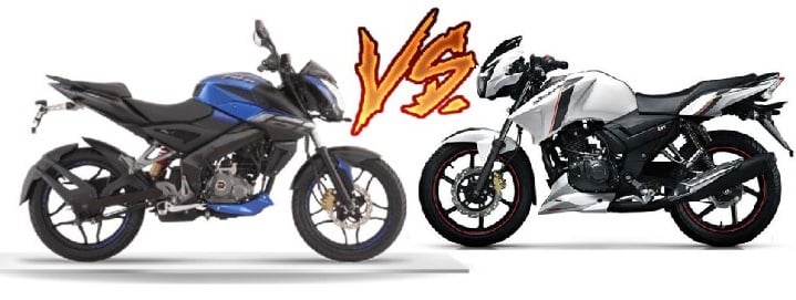 bajaj pulsar ns 160 vs tvs apache rtr 160 images