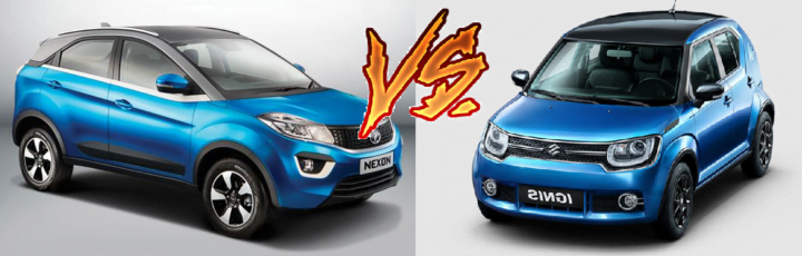 compare tata nexon vs maruti ignis