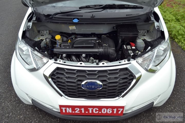 datsun redi go 1000cc review images engine compartment