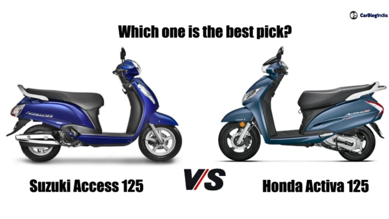 Suzuki Access 125 Vs Honda Activa 125 Comparison Chart