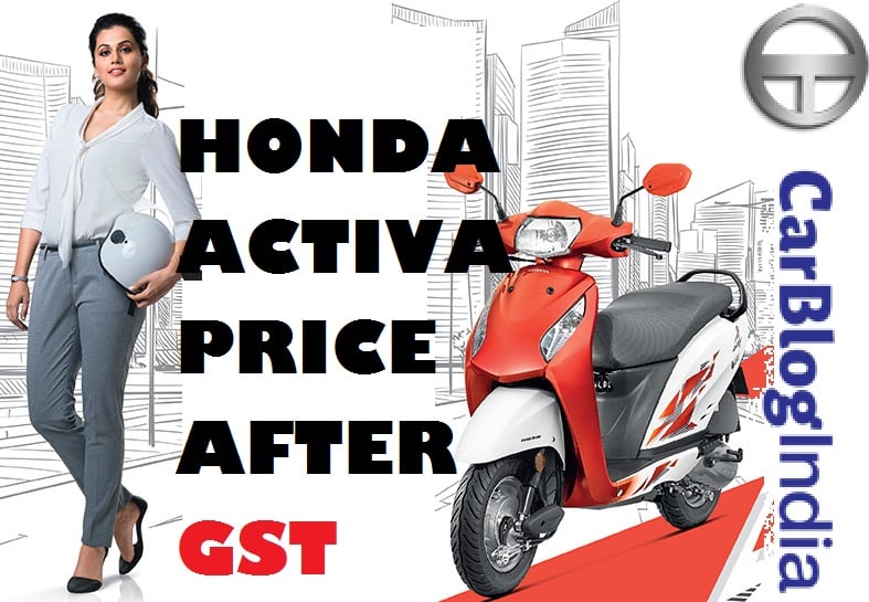 honda activa price after gst